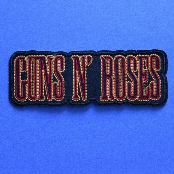 🌹 Guns N’ Roses Iron-On Patch – Red / Yellow / Black (4.8” x 1.8”) - Picture 2 of 8